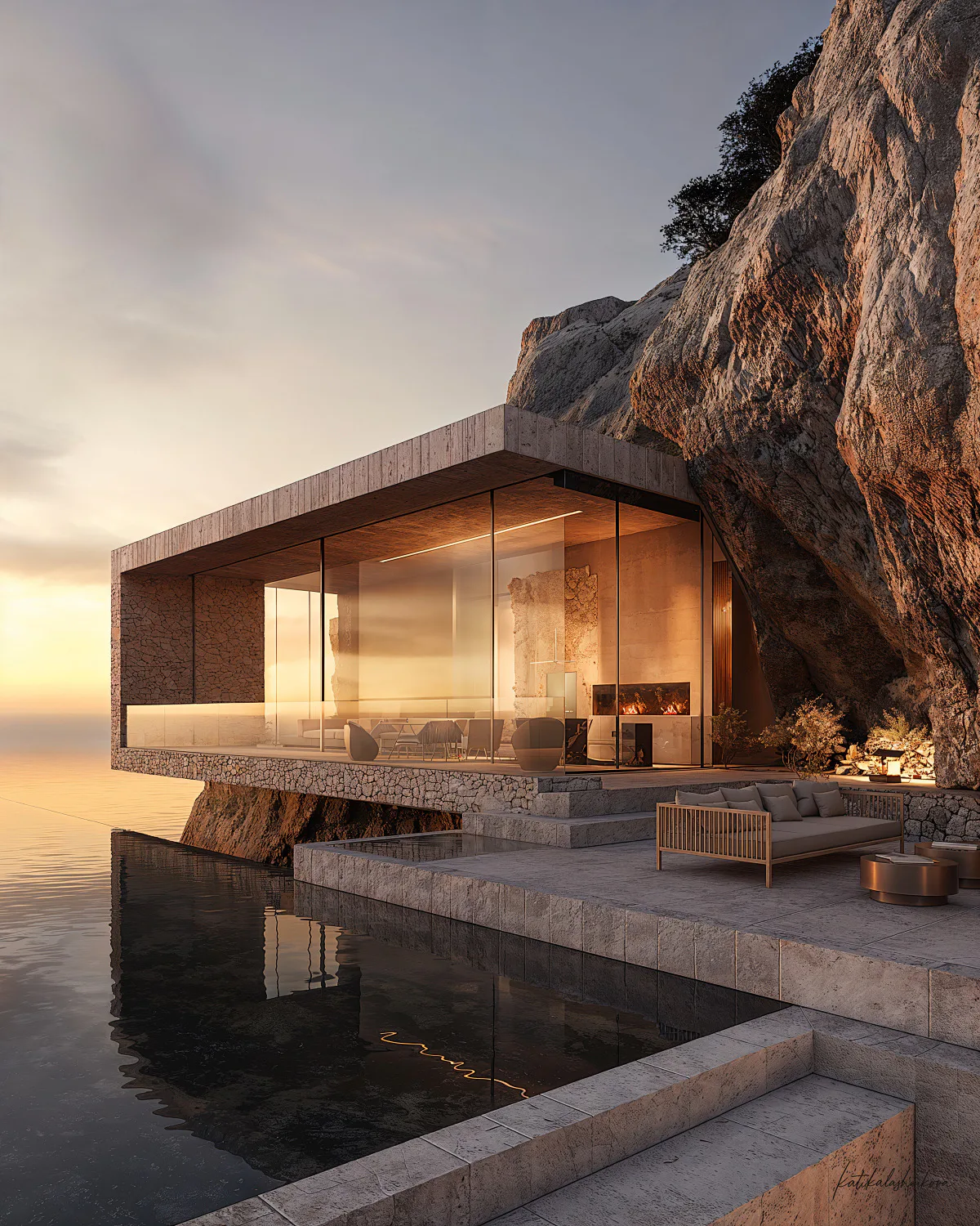 3D Villa Scene